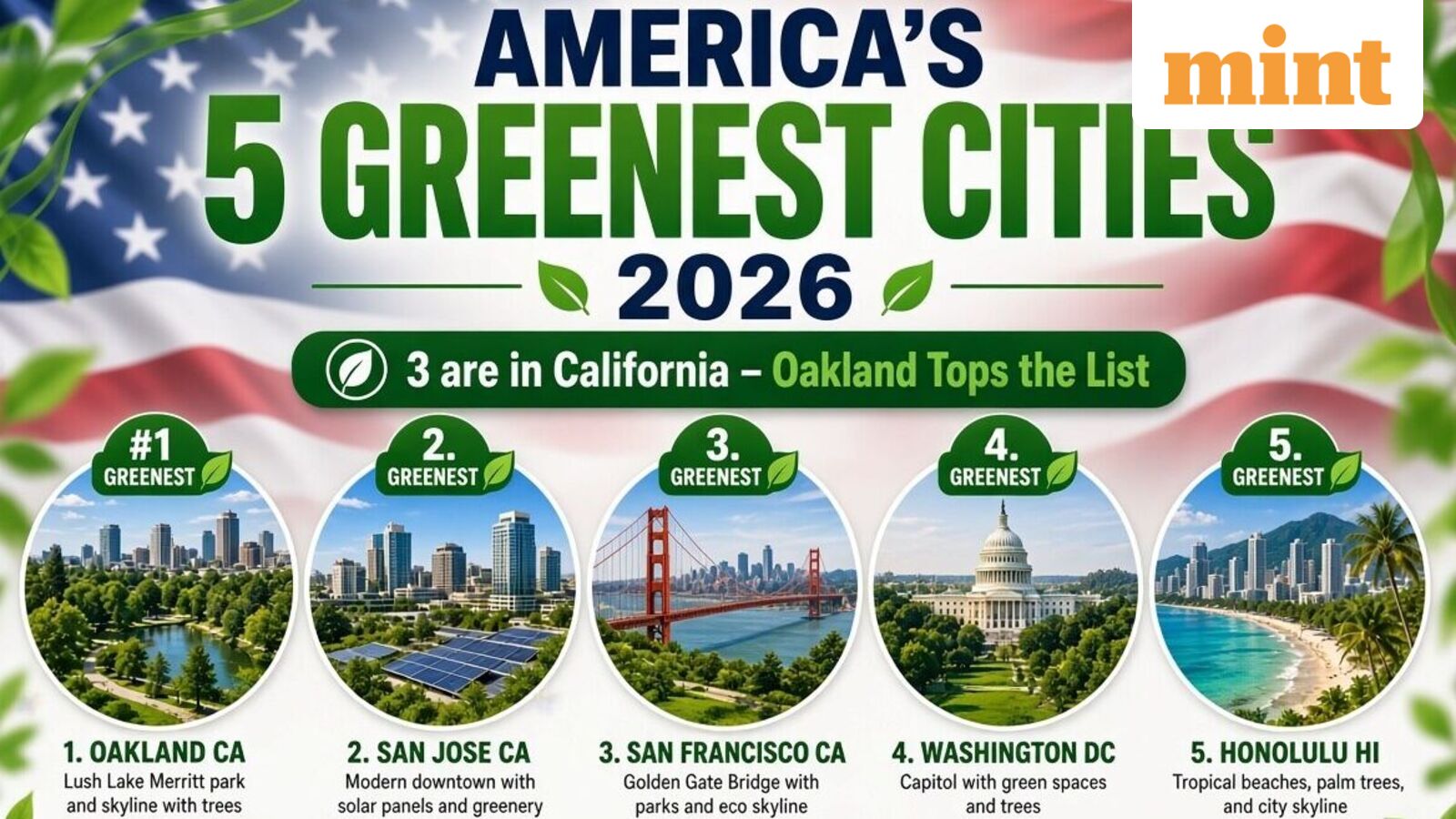 America’s 5 greenest cities in 2026: 3 are in California; which one tops the list — Mint India, Mumbai Real Estate news