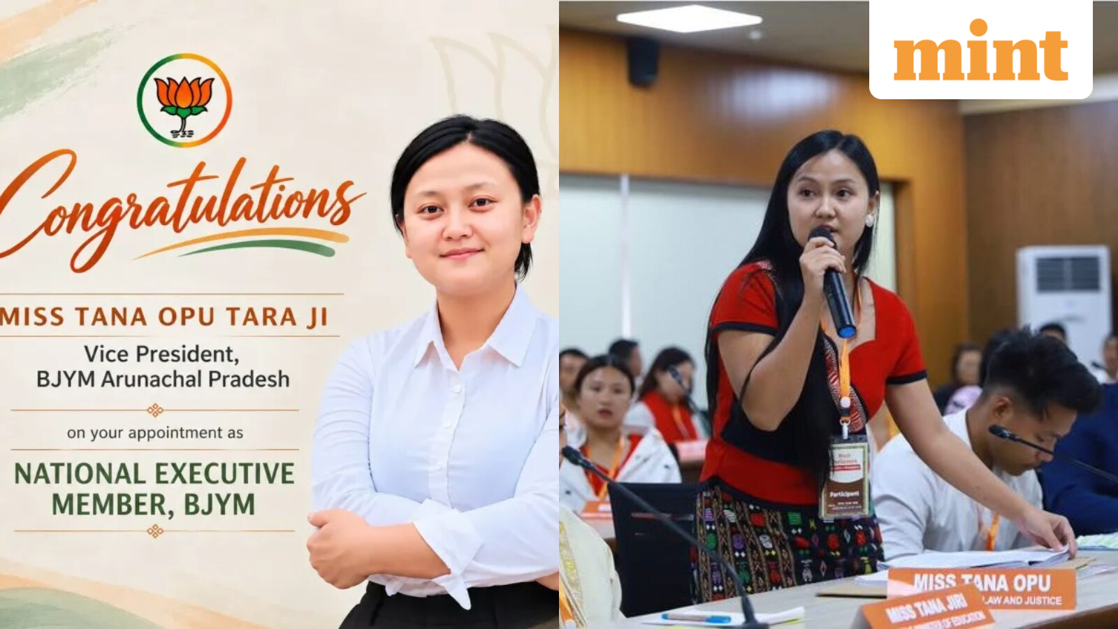 Who is Tana Opu Tara? BJP youth wing BJYM gets new member from Arunachal Pradesh tasked with ‘stronger Bharat’ vision — Mint India, Mumbai Technology news