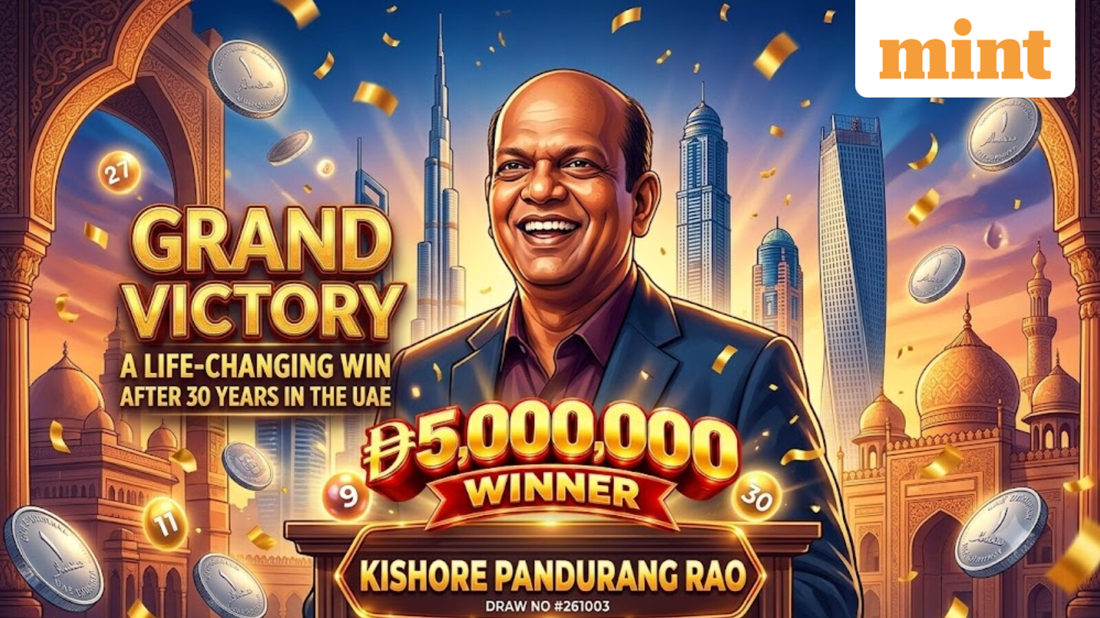 After 30 yrs in UAE, Indian expat in Sharjah wins 12.9 cr in UAE Lottery: 'Now I have a chance to apply for Golden Visa' — Mint India, Mumbai Technology news