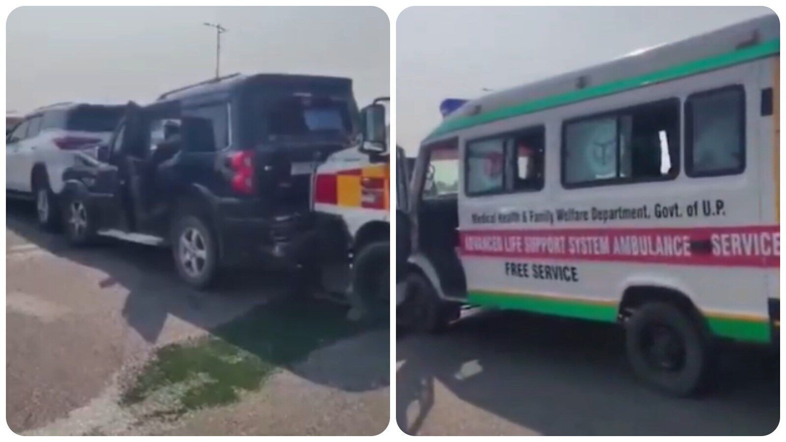 Rahul Gandhi’s convoy involved in accident: Four cars collide with ambulance on UP’s Purvanchal Expressway — Video — Mint India, Mumbai Technology news
