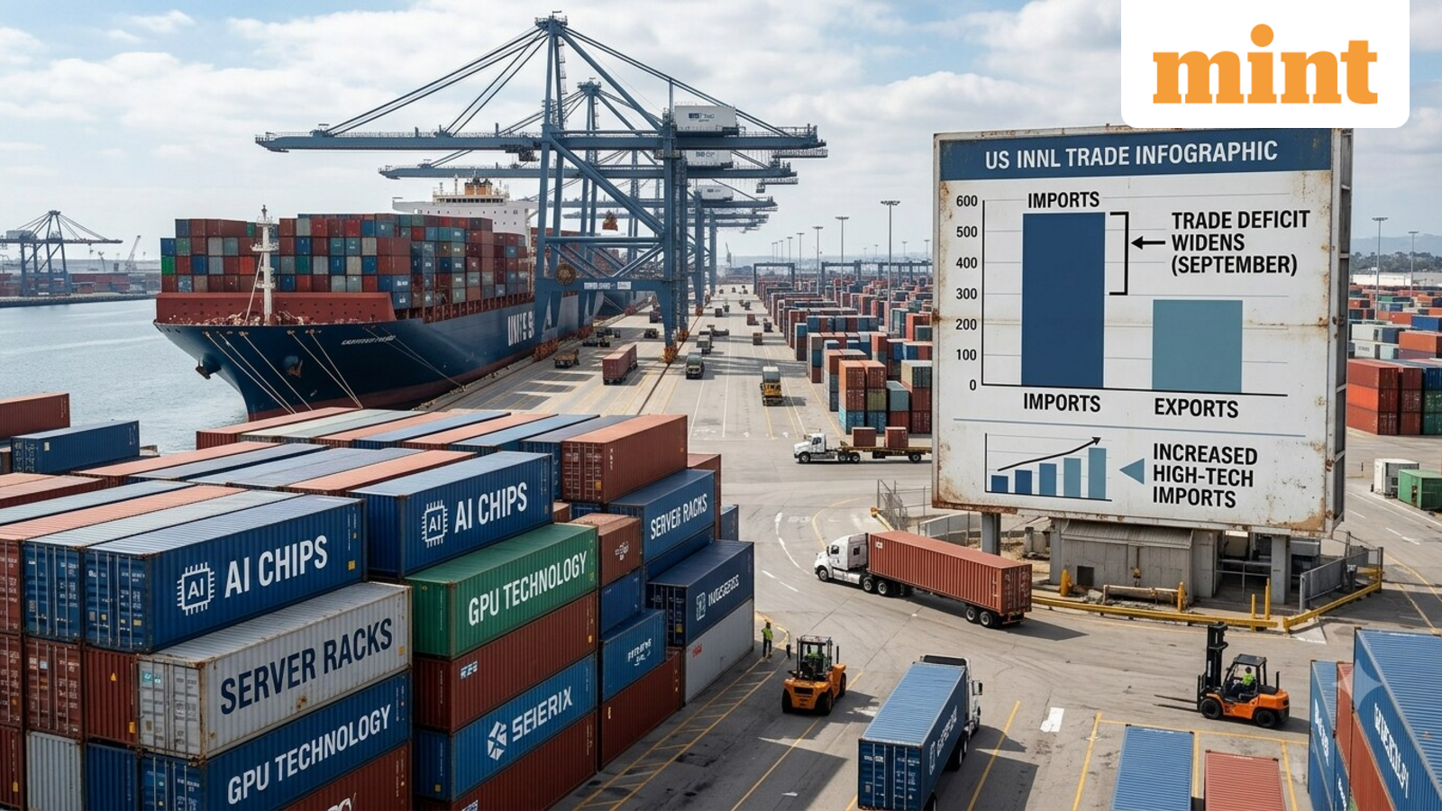 US goods trade deficit widens in September as AI boom drives imports to record high — Mint India